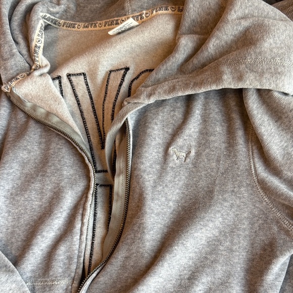 Gray Hoodie and Sweatpants Set PINK Victorias Secret - Picture 2 of 7